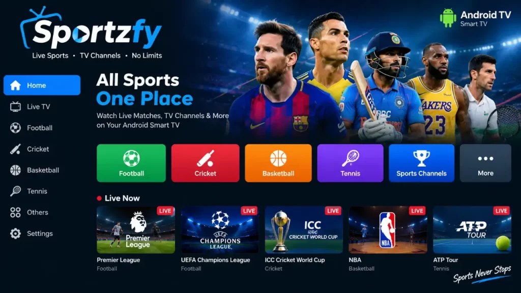 Sportzfy For Android Smart TV