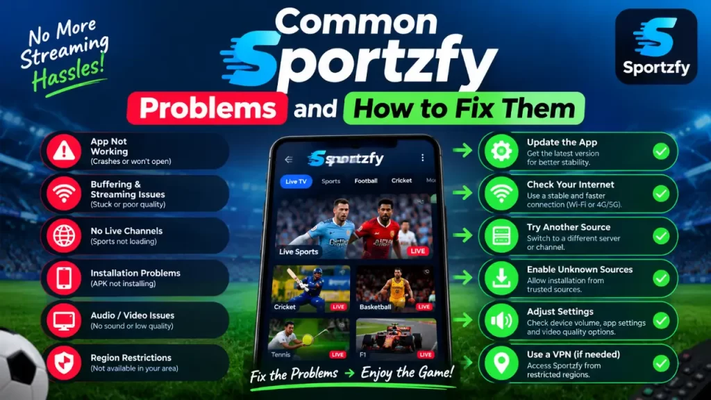 Sportzfy Problems and Solutions